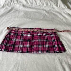 Trendy Plaid Mini Skirt in Pink